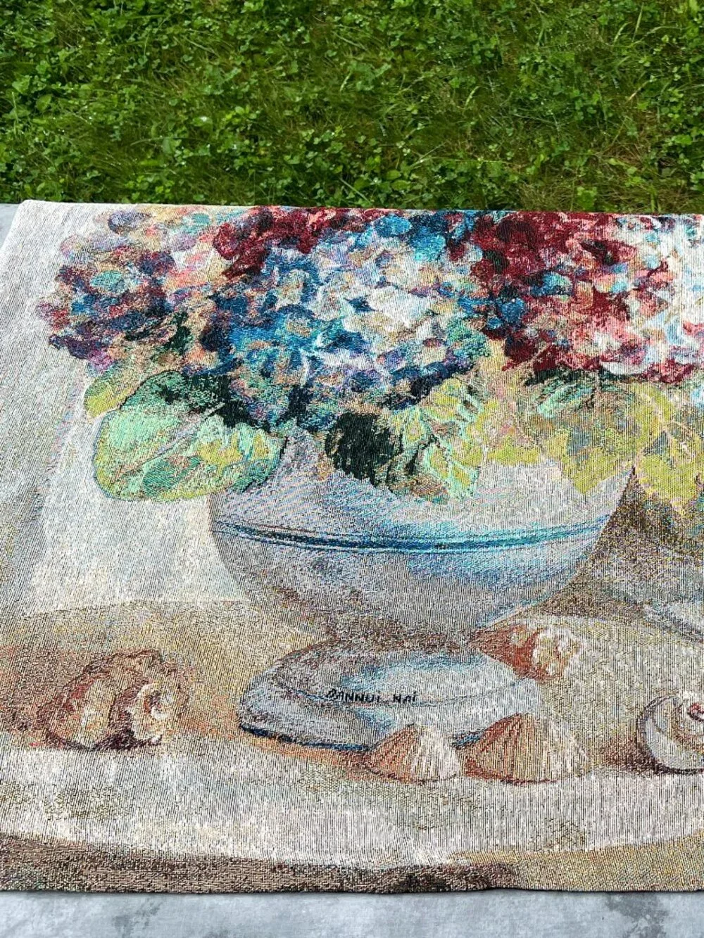 Danhui Nai Coastal Hydrangea Woven Tapestry Wall Hanging 53